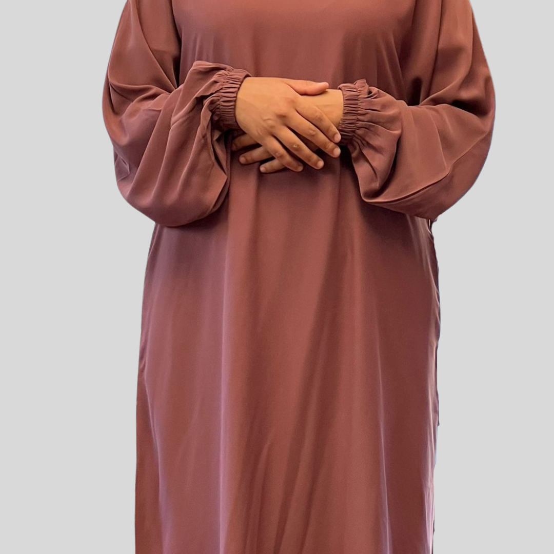 Cuffed Abaya | Dusty Pink