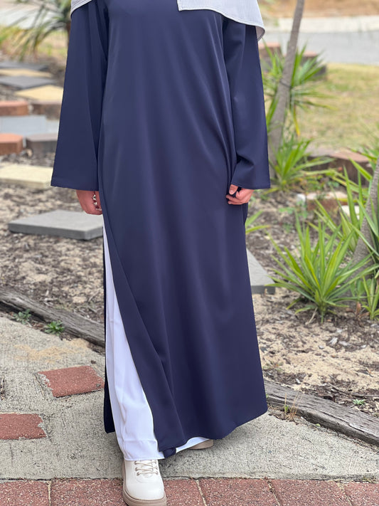 2 Piece Slit Abaya | Navy