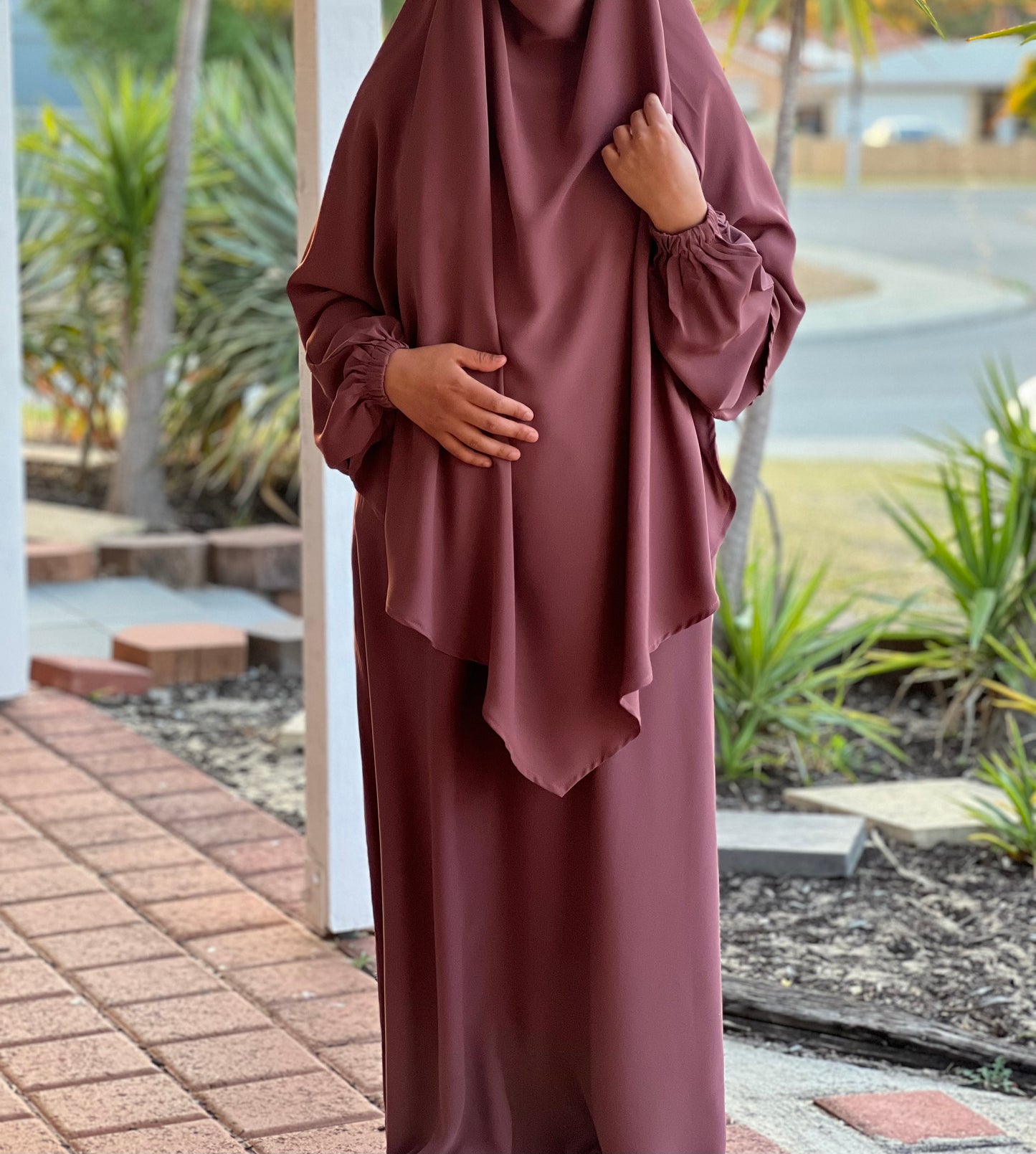 Abaya & Khimar Set | Dusty Pink