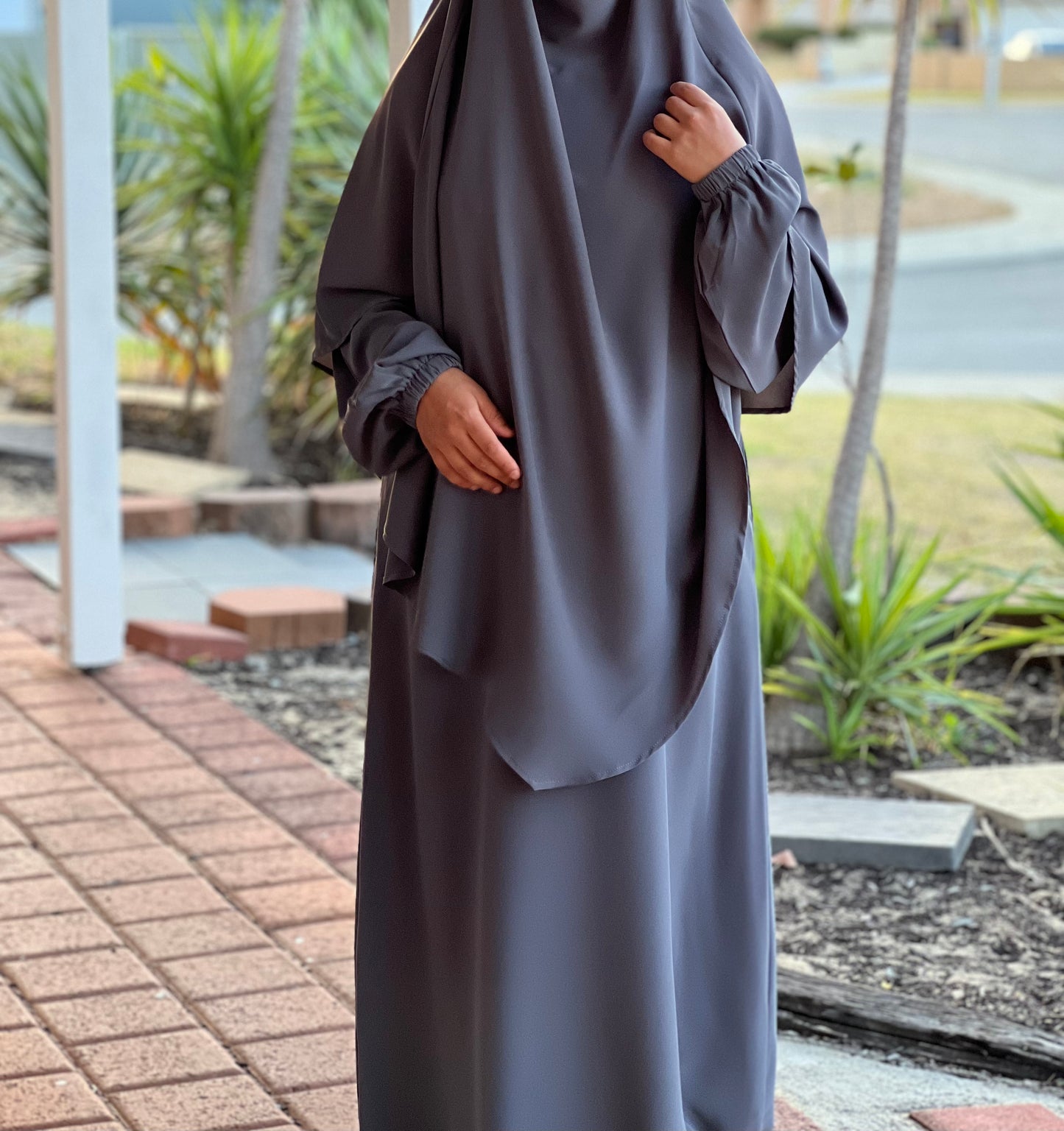 Abaya & Khimar Set | Grey