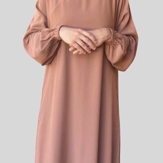 Cuffed Abaya | Cream