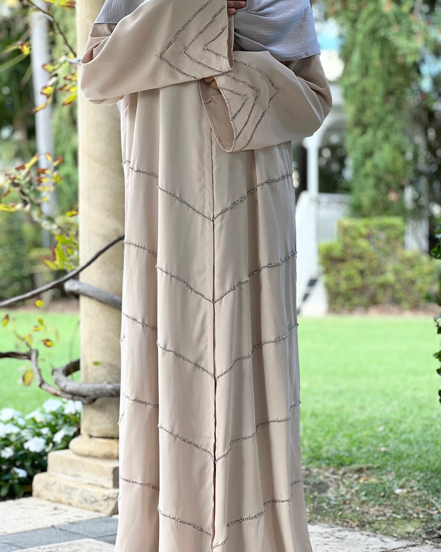 Diamond Luxe Abaya | Pearl